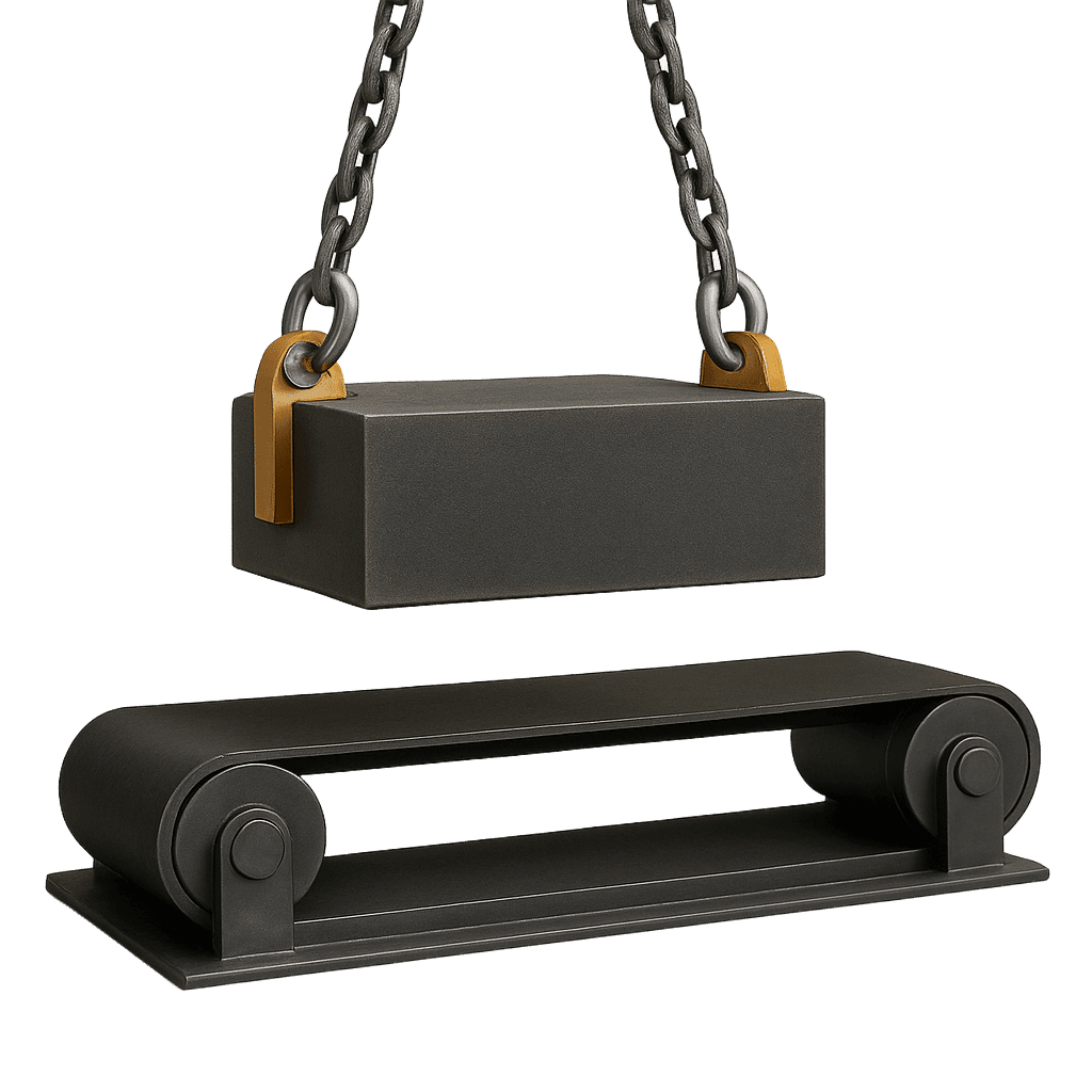 Separador magnético industrial para remoção de partículas metálicas em correias transportadoras